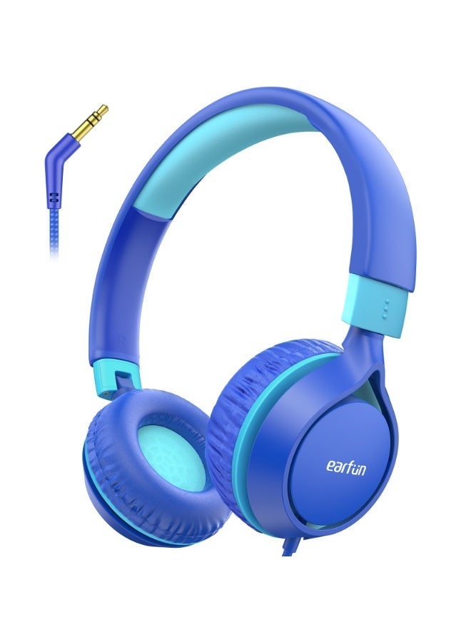 إيرفن سماعات EarFun S1 للأطفال، سماعات سلكية قابلة للطي، محدد مستوى صوت 85 ديسيبل، صوت ستيريو، عصابة رأس قابلة للتعديل، تصميم خفيف ومحمول فوق الأذن، مناسبة للمدرسة والسفر والأولاد والبنات والكمبيوتر - Image 1