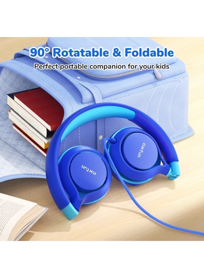 إيرفن سماعات EarFun S1 للأطفال، سماعات سلكية قابلة للطي، محدد مستوى صوت 85 ديسيبل، صوت ستيريو، عصابة رأس قابلة للتعديل، تصميم خفيف ومحمول فوق الأذن، مناسبة للمدرسة والسفر والأولاد والبنات والكمبيوتر - Image 5