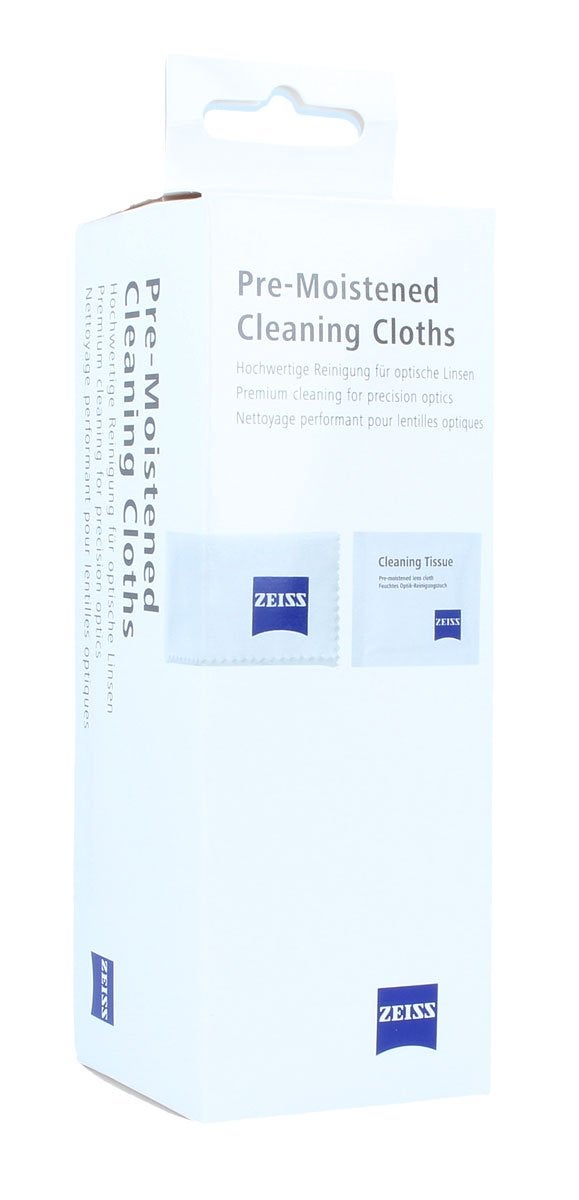 ZEISS Pre-moistened Set of 20 Cleaning Cloths - Suitable for Camera Lenses, Binoculars, Filters, Optical Lenses, LCD Screens, Laptop and Smartphone - Image 1