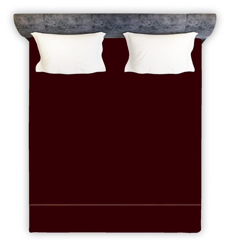Home dressing Waterproof Double Bed SheetProtector Cover with Elastic Strap on 4 Sides Bed Protecting Mat King Size Mattress 75 72 inches Mahroon  - Image 2