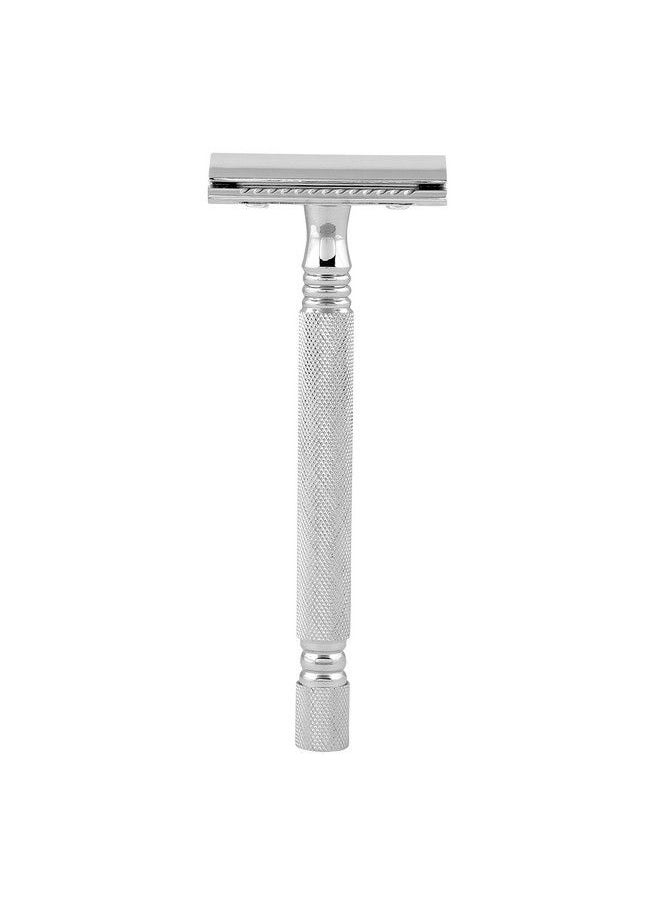 PEARL Shaving Double Edge Safety Razor (Ss01 Ccchrome) Made With Brass Metal Classic & Traditional Safety Razor ; 10 Platinum Coated Razor Blade Refills ; Valentine'S Day Gift Option  - Image 4