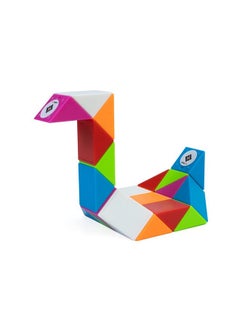 كوبليلو مكعب الألغاز السحري Cubelelo Rainbow Snake (24 إسفينًا) | لعبة ممتعة لإنشاء أشكال ملتوية للأطفال والأولاد والبنات والكبار | لعبة تخفيف التوتر والتحدي الذهني متعددة الألوان | للأعمار من 3 سنوات فما فوق  - Image 1