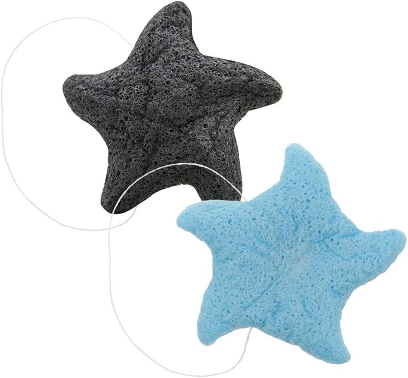 Konjac Sponge Set 2 Pack Soft Exfoliating Bath Sponges For Body And Newborn Care - Image 1