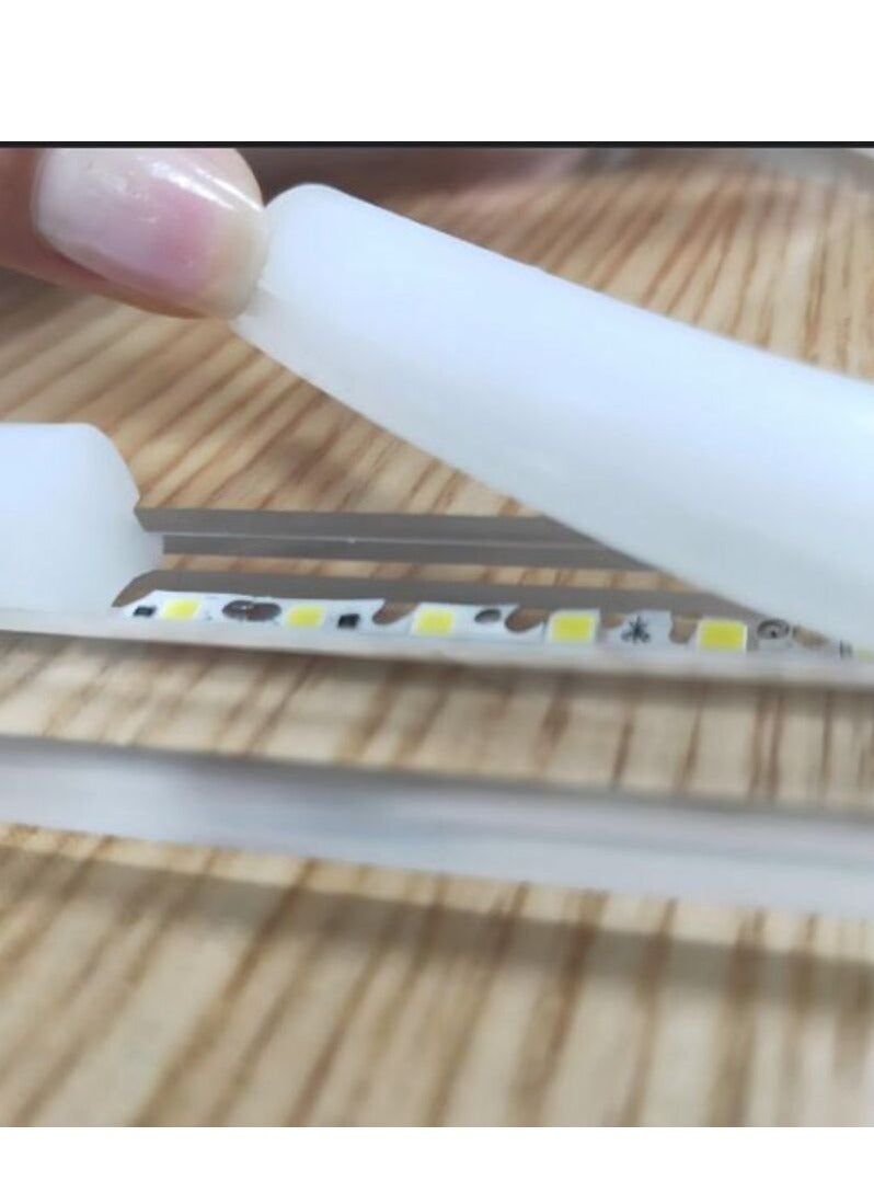 شريط مرن LED من نوع S، حبل LED قابل للفصل، للإشارات المضيئة، أنبوب سيليكون، لون أزرق، 6*9 مم، 5 أمتار، جهد 12 فولت تيار مستمر، شرائط سيليكون خارجية مقاومة للماء، تُستخدم في إضاءة النيون، اللافتات، لوحات الإعلانات، الشعارات، صناديق الإعلانات المضيئة، وحدات الإضاءة.  - Image 3