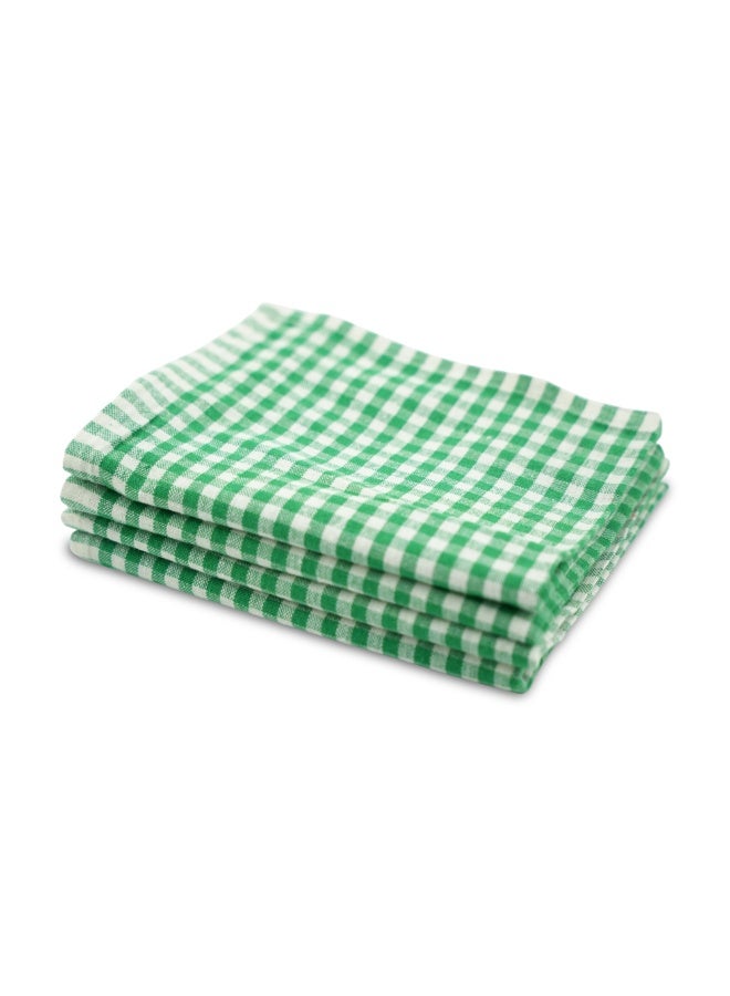 BLOR BLOR Multipurpose Microfiber Kitchen Towels 4 Pieces - Ultra Soft, Quick Dry, Reusable & Super Absorbent Dish Towels for Kitchen, Car, Dusting - Cleaning Cloths | Green  - Image 1