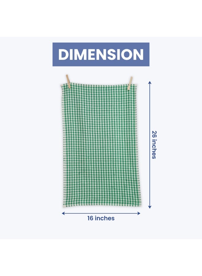 BLOR BLOR Multipurpose Microfiber Kitchen Towels 4 Pieces - Ultra Soft, Quick Dry, Reusable & Super Absorbent Dish Towels for Kitchen, Car, Dusting - Cleaning Cloths | Green  - Image 5