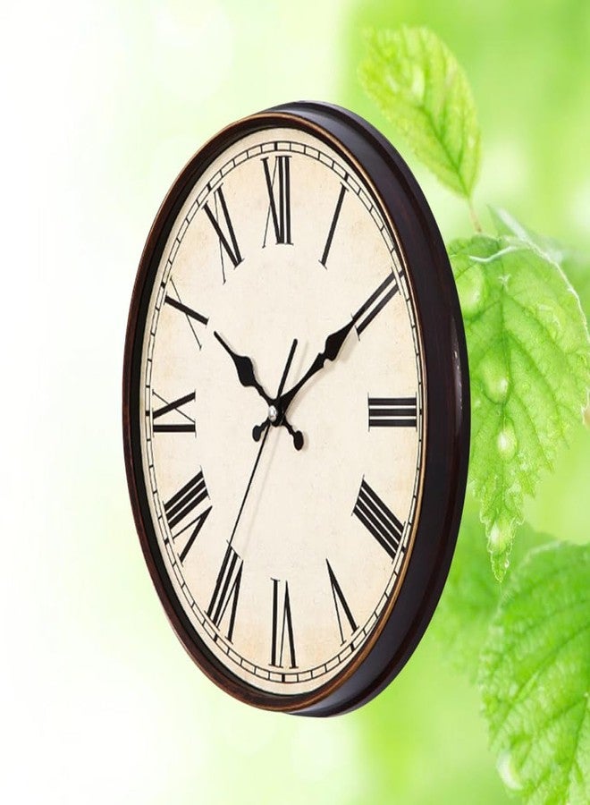 ORFOFE 11-Inch Vintage Quartz Wall Clock with Roman Numerals Silent Movement Decorative Clock for Home Living Room Cafe Office - Image 5