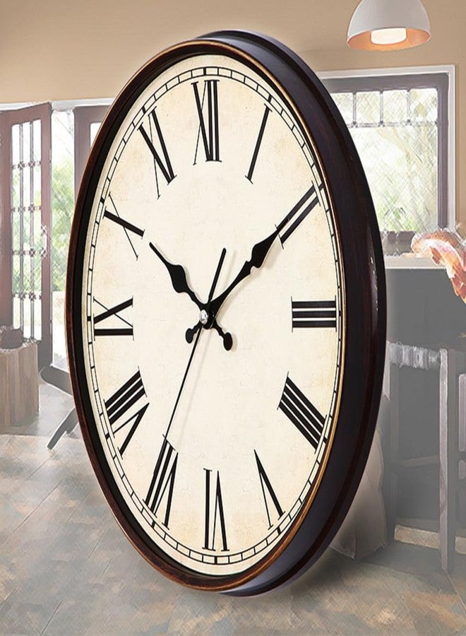 ORFOFE 11-Inch Vintage Quartz Wall Clock with Roman Numerals Silent Movement Decorative Clock for Home Living Room Cafe Office - Image 2