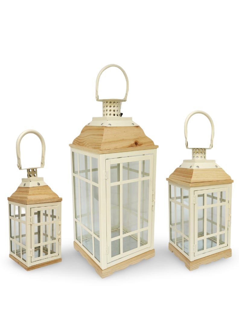 Elegant Ramadan Lantern Set of 3 – Luxury Decorative Lanterns for Home, Tabletop, Events & Festive Celebrations