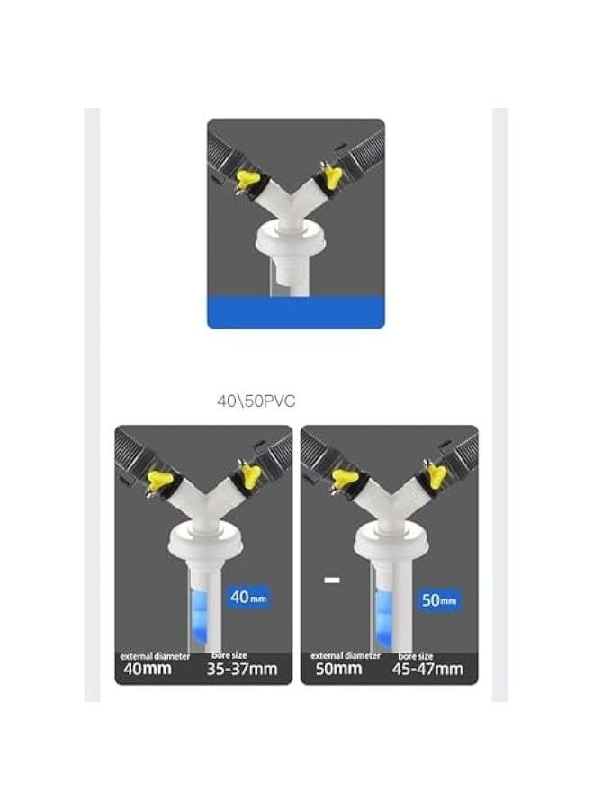Double exit exit for Washing Machines, three -directional link, Drainage Link, Three -Way Bottom Tube, Dual -Pipeline, Dual -Purpose dual -Purpose Water Outlet in One in one (Trident) - Image 4