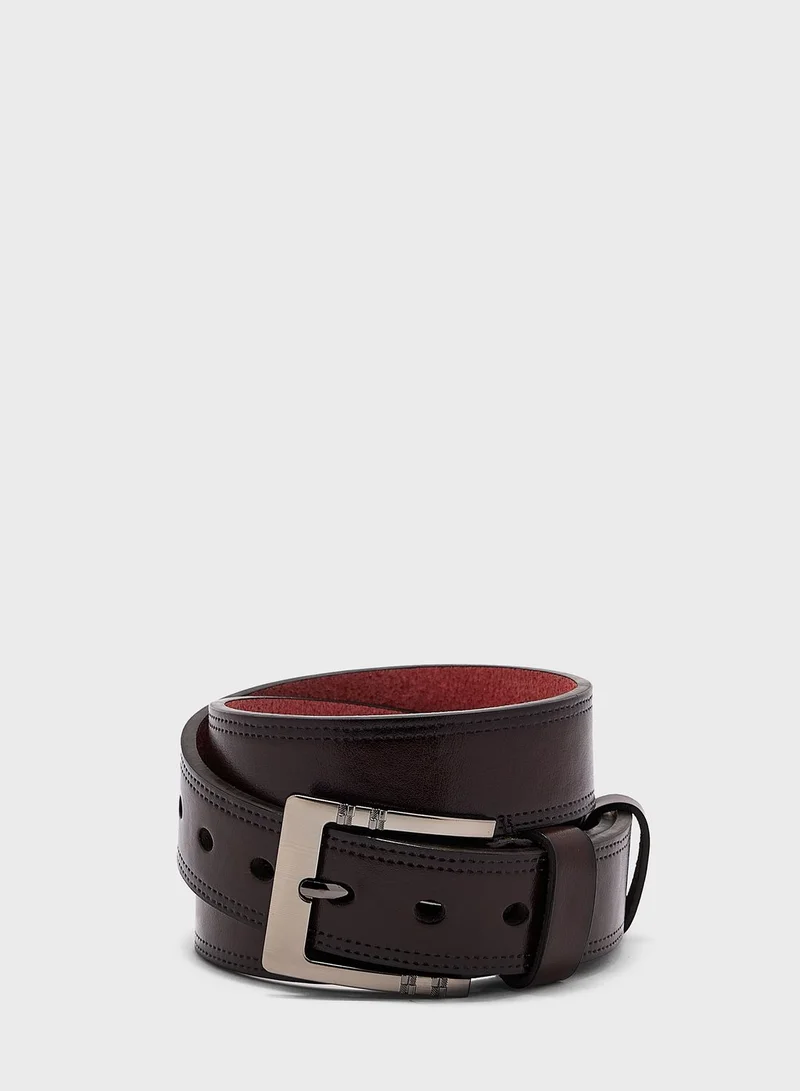 Seventy Five Faux  Stitch Detail Belt