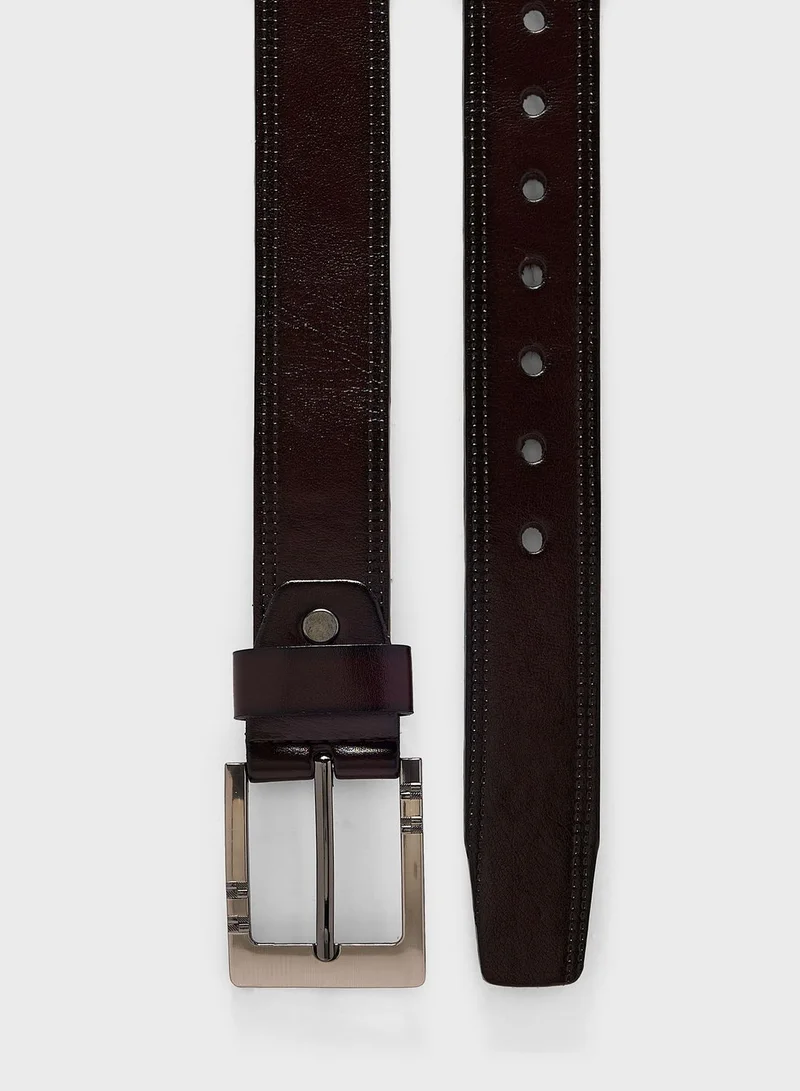 Seventy Five Faux  Stitch Detail Belt