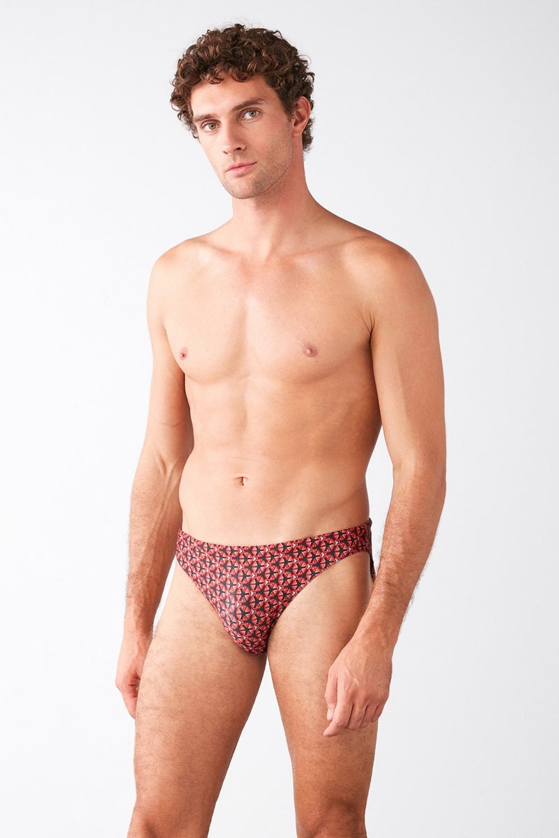 KOM Air Wheel Patterned Briefs Swimsuit - Image 1