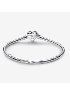 Pandora Violet Pandora Moments Sparkling Infinity Heart Clasp Snake Chain Bracelet  - Image 4