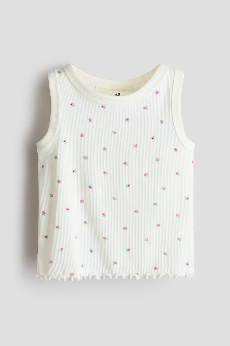H&M Ribbed cotton vest top