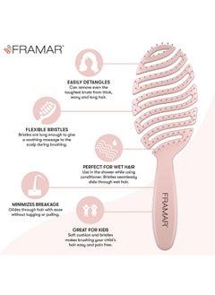 framar FRAMAR Vented Hair Brush For Thick Hair,Wet Hair Brushes For Women, Flex Wet Hair Brush Detangler, Hairbrush For Women, Hair Brush For Blow Drying  - Image 2