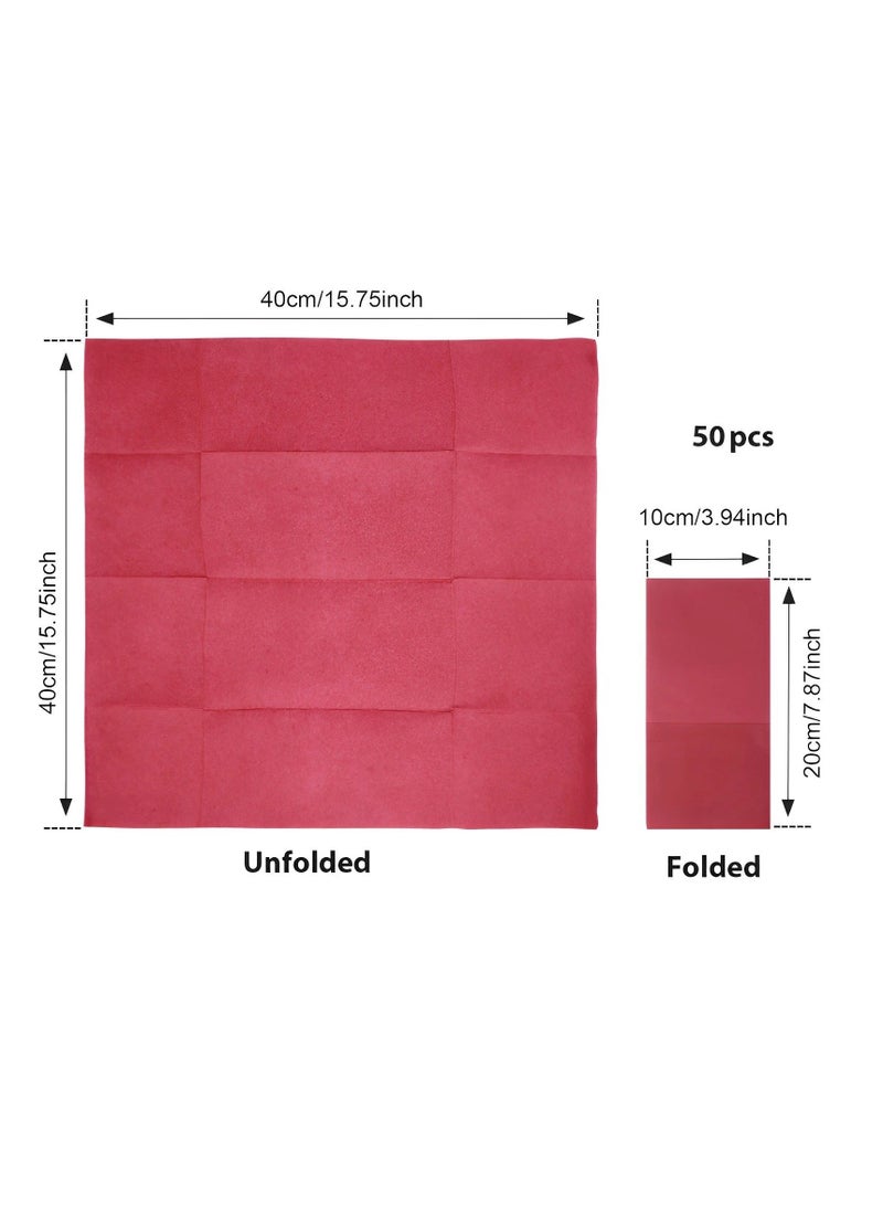 Disposable Dinner Napkins with Built-in Flatware Pocket, 50-Pack Prefolded Cloth Like Paper Napkins For Christmas, Dinner, Wedding Or Party (Silverware NOT Included) - Image 3