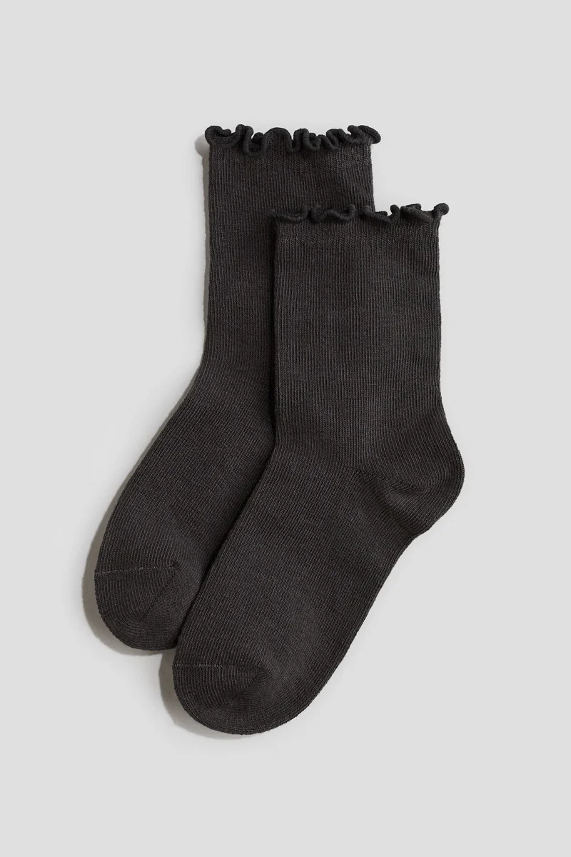 H&M 3-Pack Overlock-Detail Socks