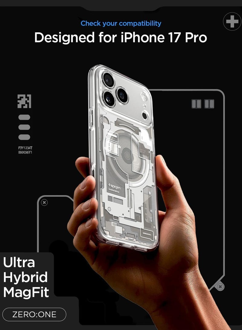 Spigen Ultra Hybrid MagFit iPhone 17 PRO Case Cover with MagSafe (2025) - Zero One Natural Titanium - Image 2