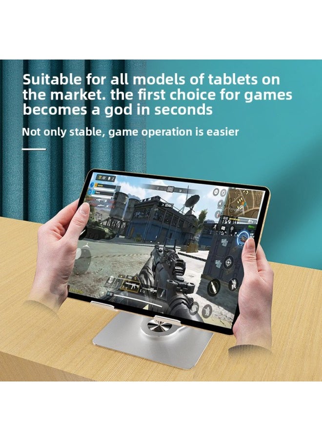 Generic - Tablet PC Bracket 360 Degree Rotating Metal Desktop Live Chicken Game Special Radiator Pad Support Frame-Color:Gray [folding Model + Game Cooling Bracket] Px02-Applicable Size:4-13 Inches - Image 1