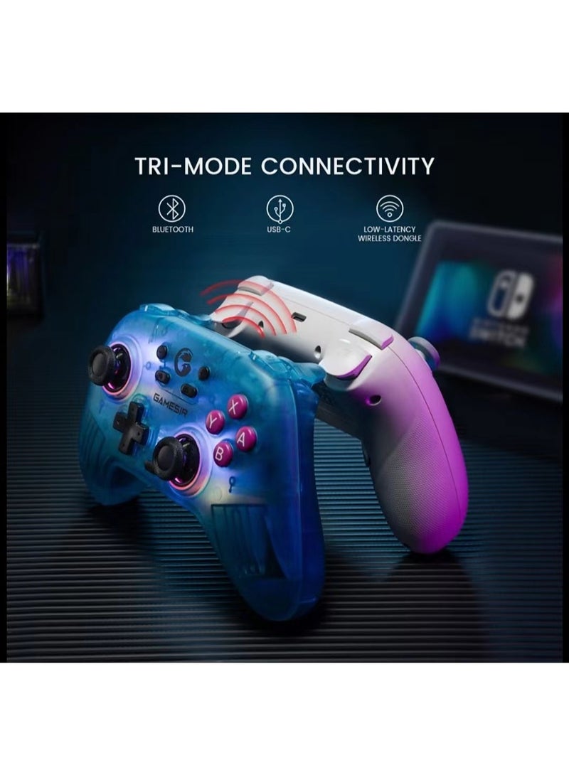 Classic Gamepad GameSir Nova NS Bluetooth Gaming Controller for Switch, PC, Steam, Android, iOS with Hall Effect Trigger, Turbo, Rumble Vibration