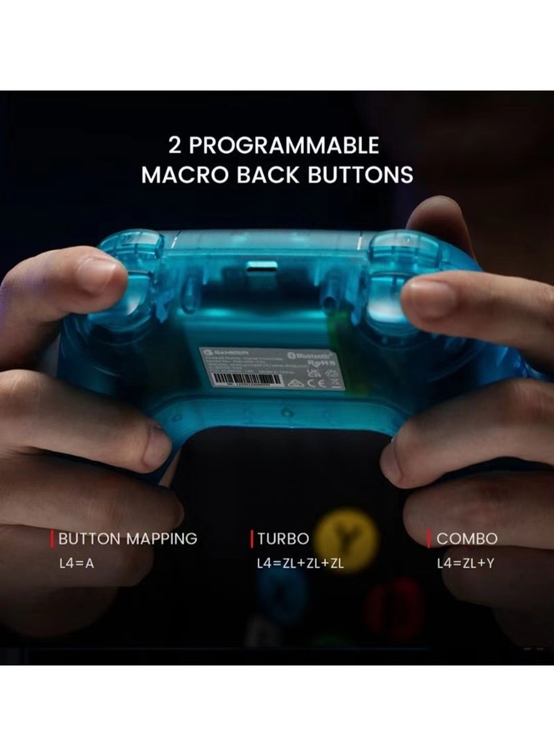 Classic Gamepad GameSir Nova NS Bluetooth Gaming Controller for Switch, PC, Steam, Android, iOS with Hall Effect Trigger, Turbo, Rumble Vibration