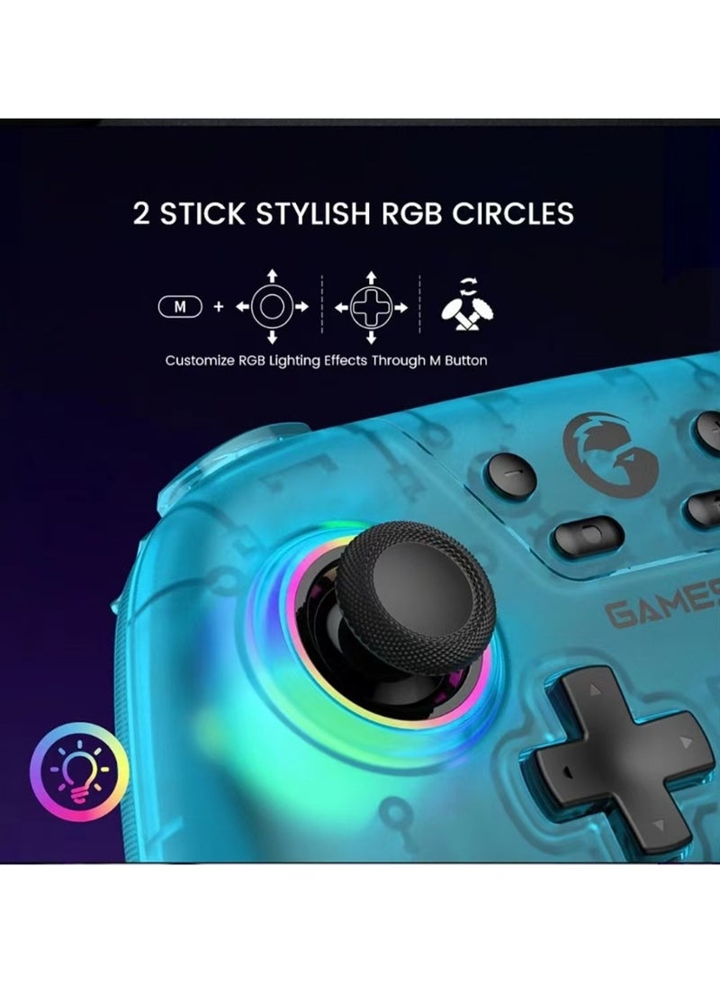Classic Gamepad GameSir Nova NS Bluetooth Gaming Controller for Switch, PC, Steam, Android, iOS with Hall Effect Trigger, Turbo, Rumble Vibration