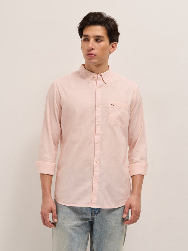 The Bear House Men Solid Slim Fit Casual Shirt - Image 3