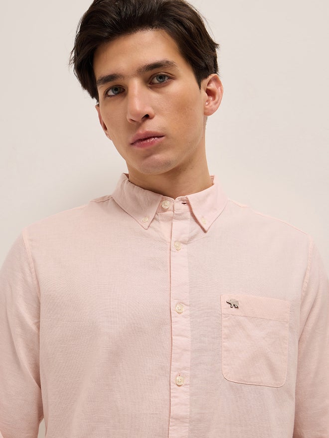 The Bear House Men Solid Slim Fit Casual Shirt - Image 2