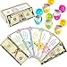 JULEASEL 100 Pcs Easter Egg FillersBunny Money Coupons Paper Easter Egg Tokens Basket Stuffers 60 Redeemable Coupons30 Blank DIY Coupons10 Bunny Dollars for Easter Activities - Image 2