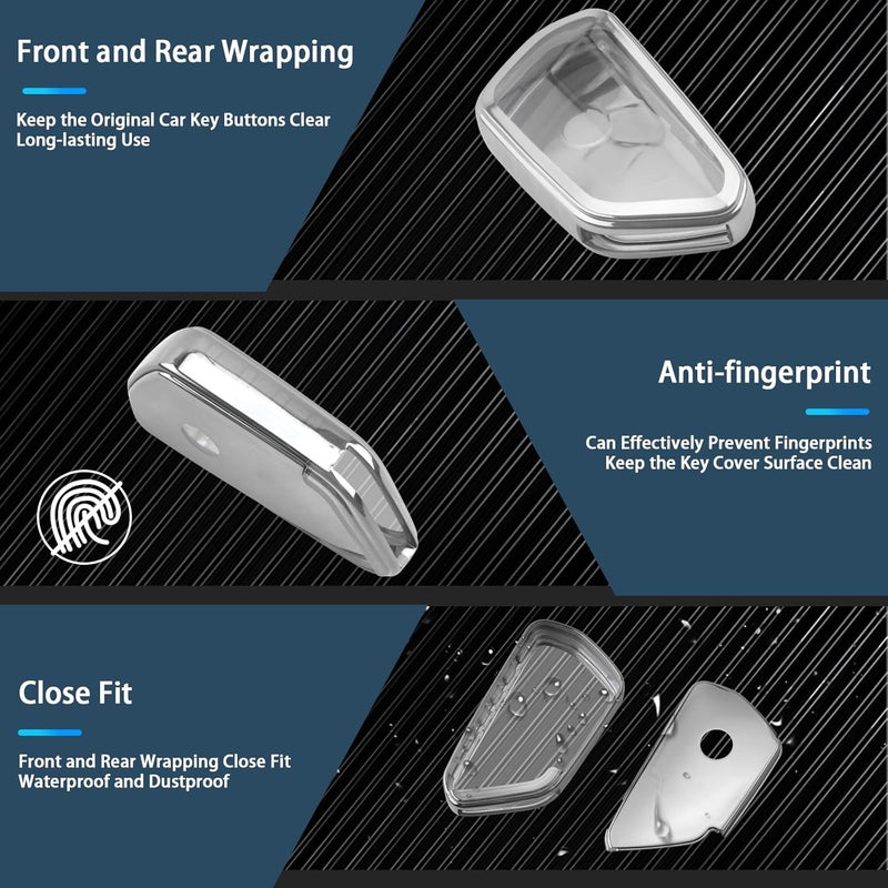 RUIYA Compatible with VW Tiguan 3 | Passat B9 2024 2025 2026 Car Key Case, TPU Key Case Cover Case Remote Protection Auto Remote Key Fob Cover Key Fobs Cover Case for Tiguan Accessories - Image 2