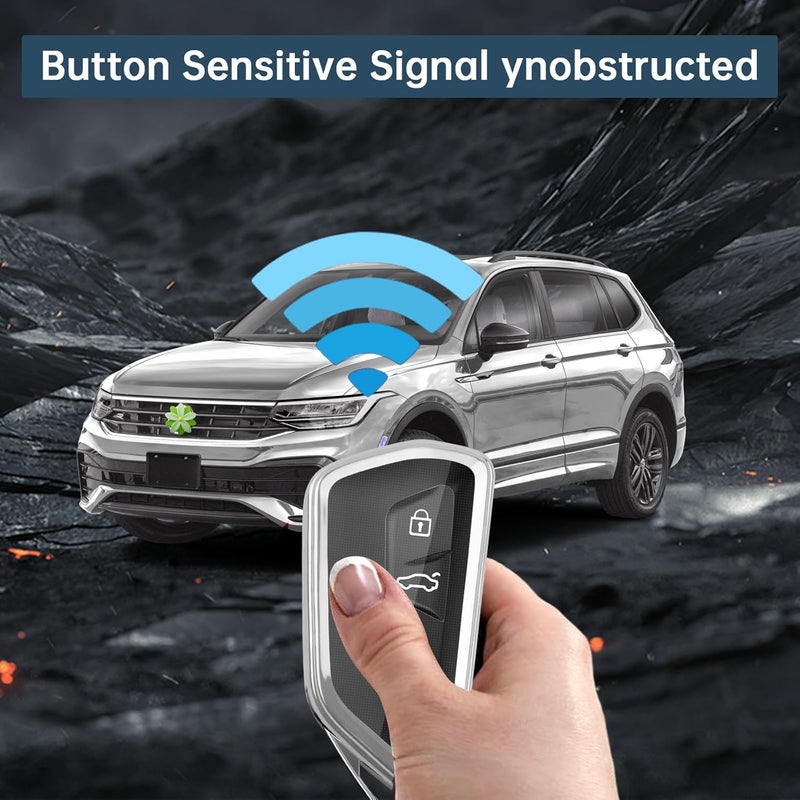 RUIYA Compatible with VW Tiguan 3 | Passat B9 2024 2025 2026 Car Key Case, TPU Key Case Cover Case Remote Protection Auto Remote Key Fob Cover Key Fobs Cover Case for Tiguan Accessories - Image 1
