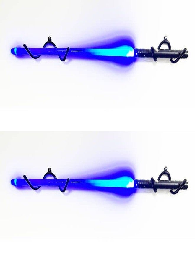 AUXPhome Lightsaber Wall Mount, Black Metal, 4 Pack, Easy Installation, No Scratches - Image 1