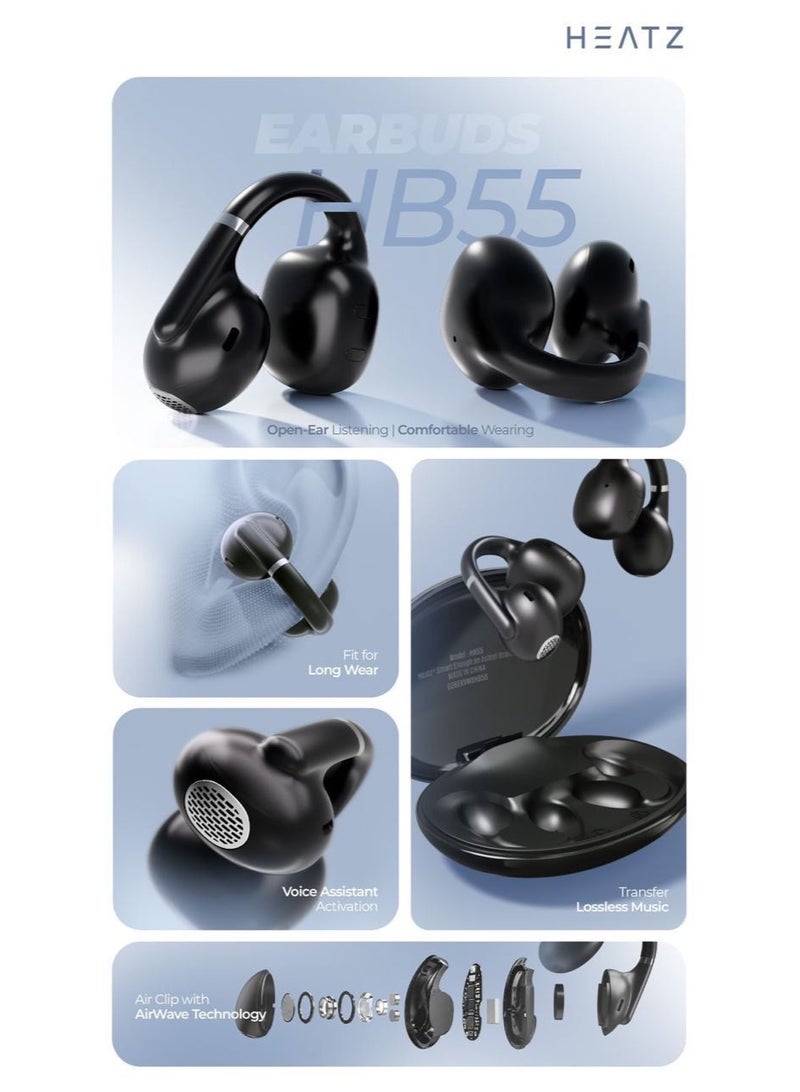 HEATZ Airclip Go Airwawe Technology | Open Ear Listening | Intuitive Touch Control | Soft Comfort Strong Grip - Image 2