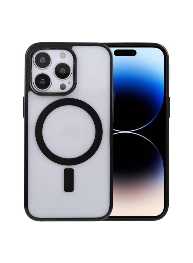 Magnetic for iPhone 13 Case Mini Case,Compatible with MagSafe, Military Grade Dropproof Translucent Matte Hard Back Soft Edge Slim Phone Case iPhone 13/ Mini,black. - Image 3