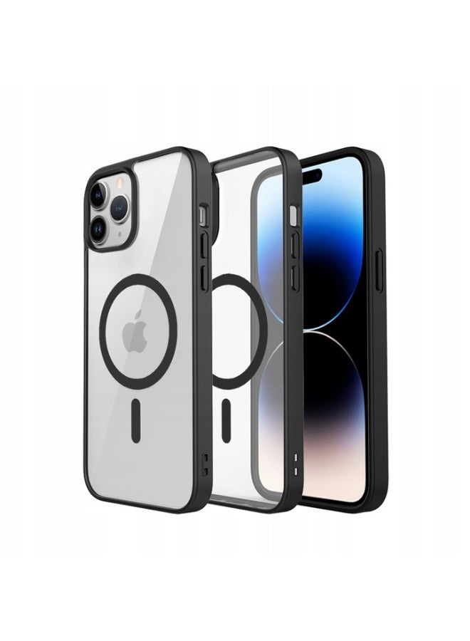 Magnetic for iPhone 13 Case Mini Case,Compatible with MagSafe, Military Grade Dropproof Translucent Matte Hard Back Soft Edge Slim Phone Case iPhone 13/ Mini,black. - Image 5