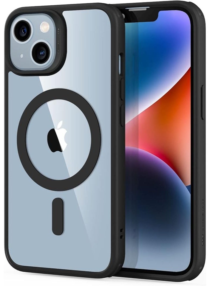 Magnetic for iPhone 13 Case Mini Case,Compatible with MagSafe, Military Grade Dropproof Translucent Matte Hard Back Soft Edge Slim Phone Case iPhone 13/ Mini,black. - Image 1