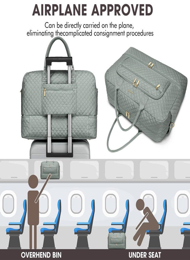 LUOCIP Large Women Travel Duffle Bag, Weekender Bags for Women with Shoe Compartment, Carry on Overnight Bag with Toiletry Bag, Gym Duffel Bag with Wet Pocket, Hospital Bags for Labor and Delivery - Image 5