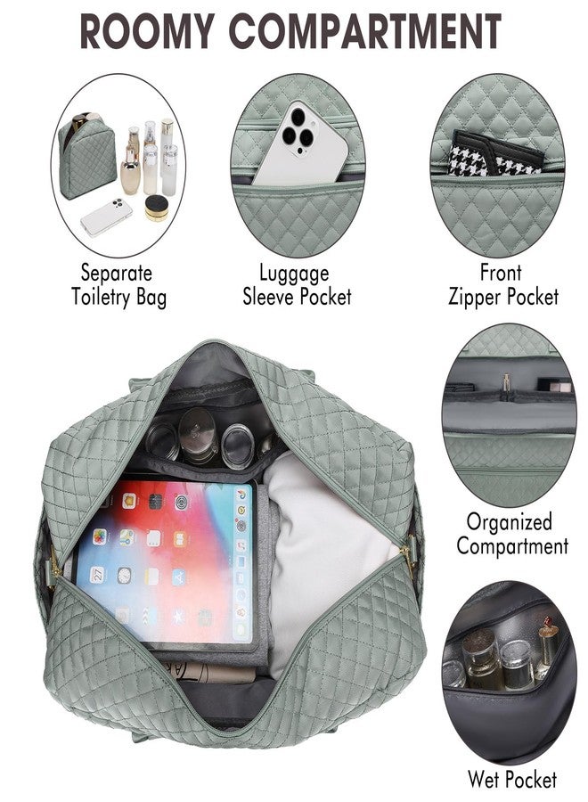LUOCIP Large Women Travel Duffle Bag, Weekender Bags for Women with Shoe Compartment, Carry on Overnight Bag with Toiletry Bag, Gym Duffel Bag with Wet Pocket, Hospital Bags for Labor and Delivery - Image 4