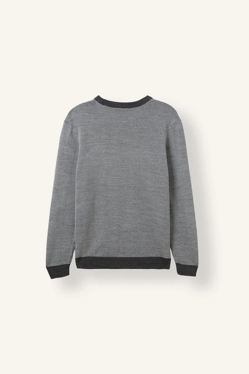 ديفاكتو Standard Fit Crew Neck Knitwear Pullover