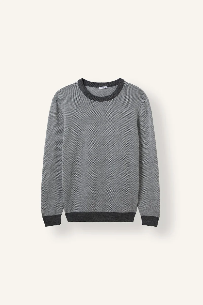 ديفاكتو Standard Fit Crew Neck Knitwear Pullover