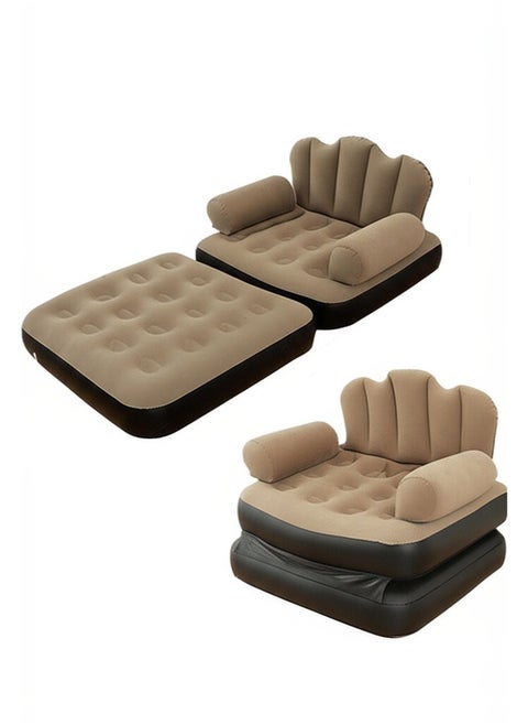 Foldable Portable Extra Large 5 in 1 Inflatable Sofa, Lazy Sofa, Inflatable Bed,Lounge Chair, Multifunctional Couch with L-shaped Armrest for Indoor, Outdoor,Water Proof Couch for Hiking