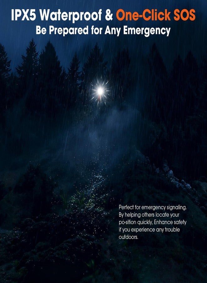 Hoxida Pocket EDC Flashlight Rechargeable - 4.9inch & Emergency One Click SOS, Super Bright Small LED Flashlight 3Hr USB-C Fast Charging, Waterproof Portable Small EDC Flashlight for Home, Camping, Hiking - Image 4