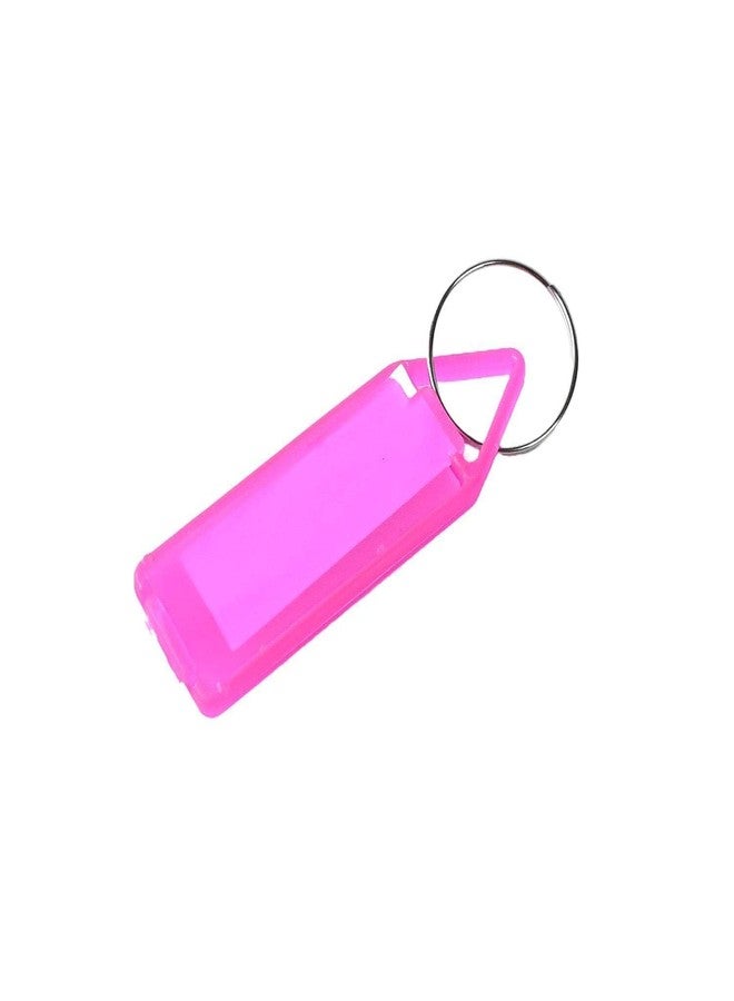 INDUSTRY SERVE Plastic Key Label Tags with Keyring ? Writable ID Name Tags for Key Identification, Storage, Luggage, Office & Home Use ? Durable Keychain Labels (Multicolor, Pack of 5) - Image 1