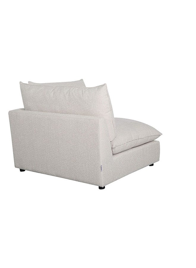 DANUBE HOME كرسي نابليون ذو مقعد واحد مع ذراع يسار من قماش تصميم حديث مقعد واحد أرائك مريحة لأثاث غرفة المعيشة للمنزل L 120 x W 108 x H 91 سم بيج - Image 2