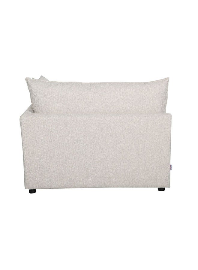 DANUBE HOME كرسي نابليون ذو مقعد واحد مع ذراع يسار من قماش تصميم حديث مقعد واحد أرائك مريحة لأثاث غرفة المعيشة للمنزل L 120 x W 108 x H 91 سم بيج - Image 3