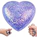 AiSiXin Heart Shape Stress Balls for Adult and Kids Blue Sugar Ball Squishy Toys for Stress Relief and Party Favors - Image 3