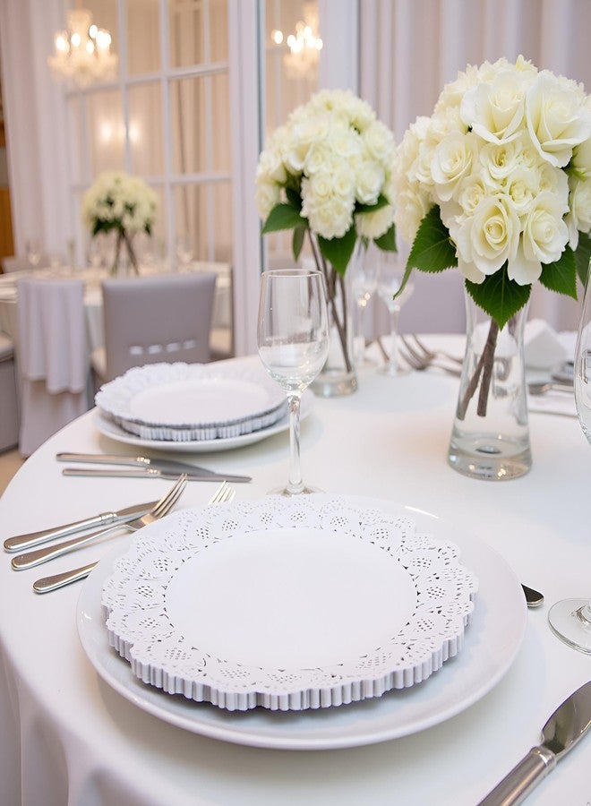 Tnyvm 150 Pcs 6 inch White Lace Paper Doilies Disposable Round for Buffet Cake Fried Food Party Wedding Tableware Decoration, Disposable Doilies Kitchen and Table Linens, Small Paper Doilies - Image 5