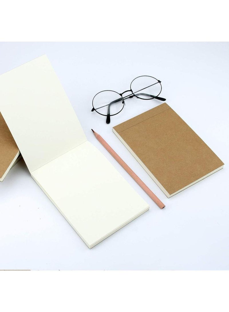  طائرة ورقية ‌6 قطع من دفتر ملاحظات كرافت 14.5×10.5 سم – صفحات بيضاء ناعمة – غلاف لين – 120 صفحة / 60 ورقة – دفتر سفر/مدرسة/رسم/تخطيط - Image 4