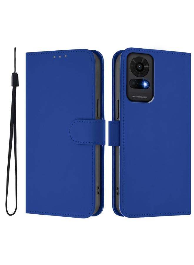 erorex Case For TCL 50 LE Skin Feel Solid Color Leather Phone Case with Lanyard  - Image 2